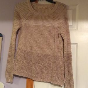 Tri colored striped sweater
